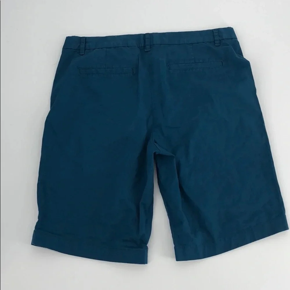 J crew teal shorts women’s 6 10 inch inseam.